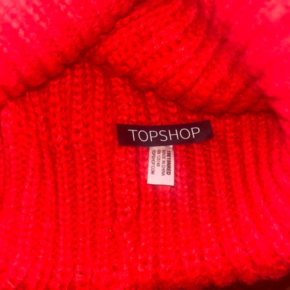 COPY - TOPSHOP Red Pom Beanie Zara - Picture 2 of 3